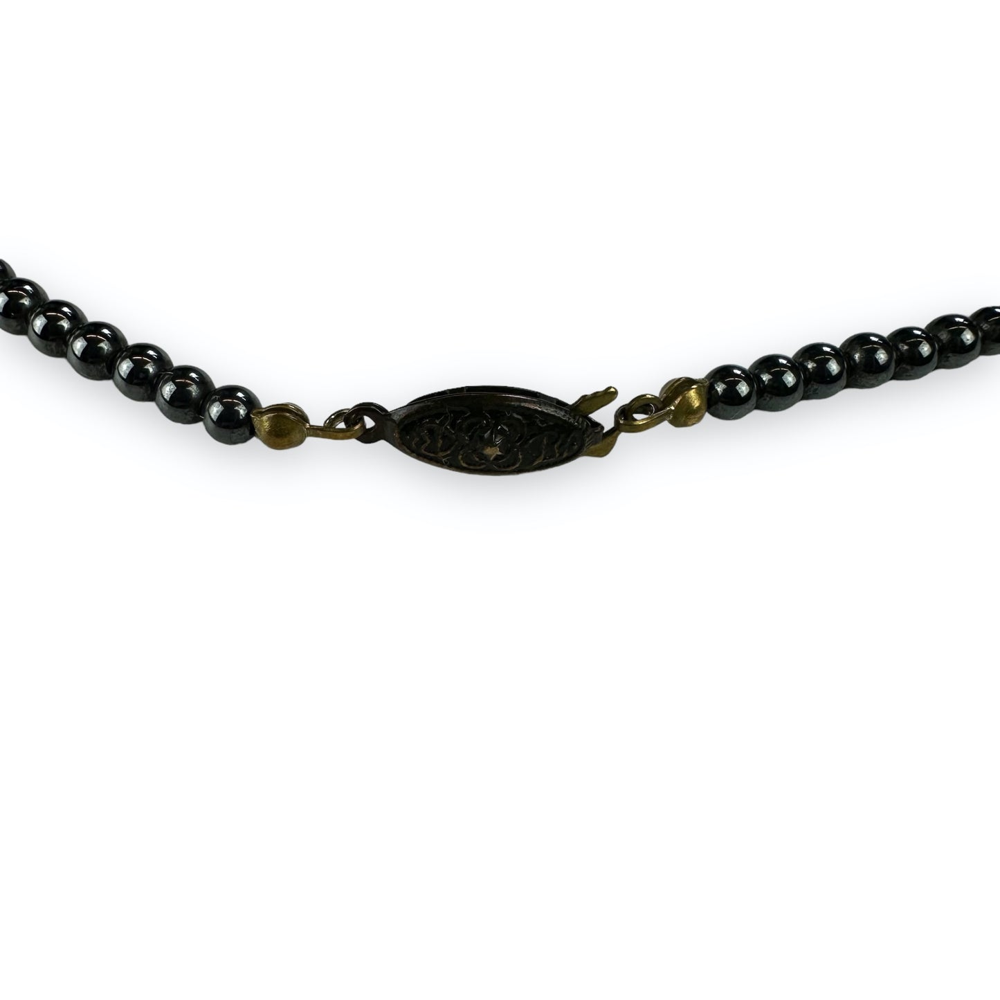 Necklace - Pearls - Black - White
