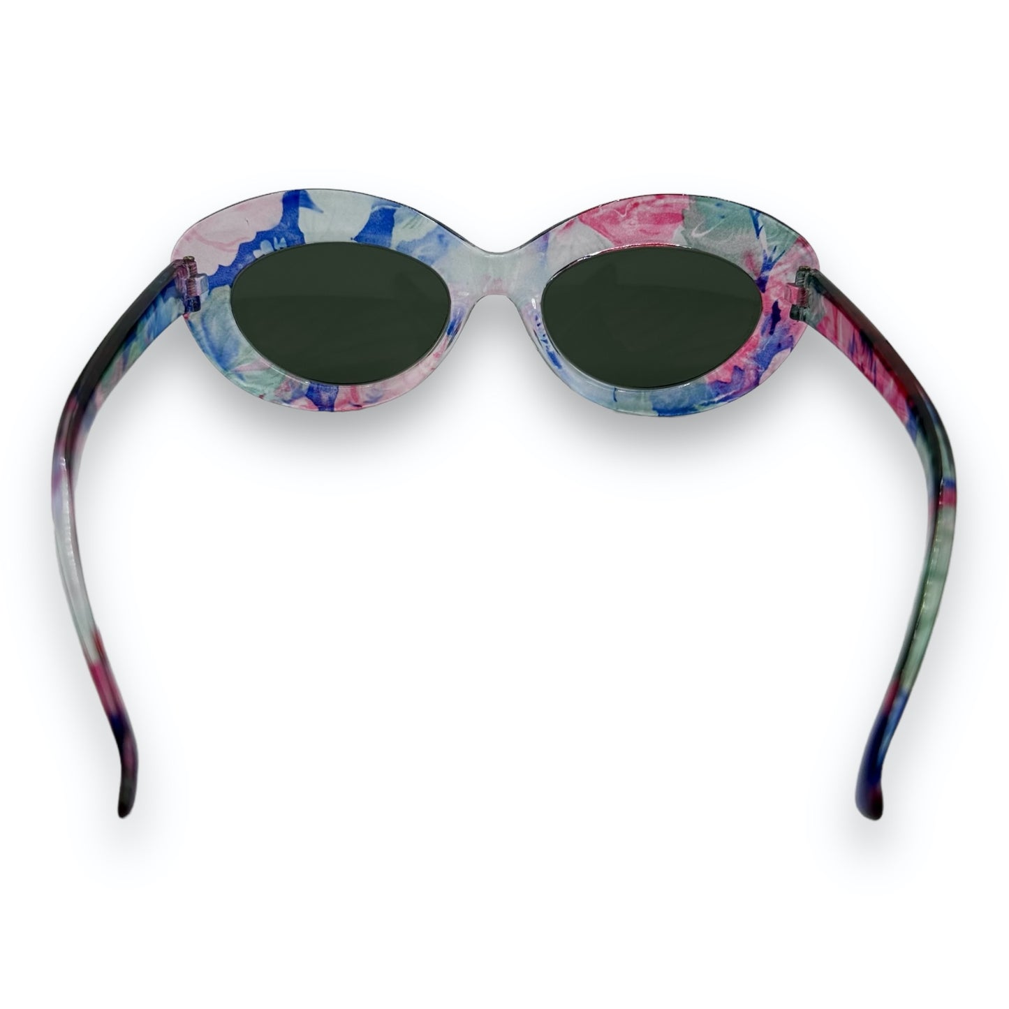 Sunglasses - Oval - Pink - Blue - 90s