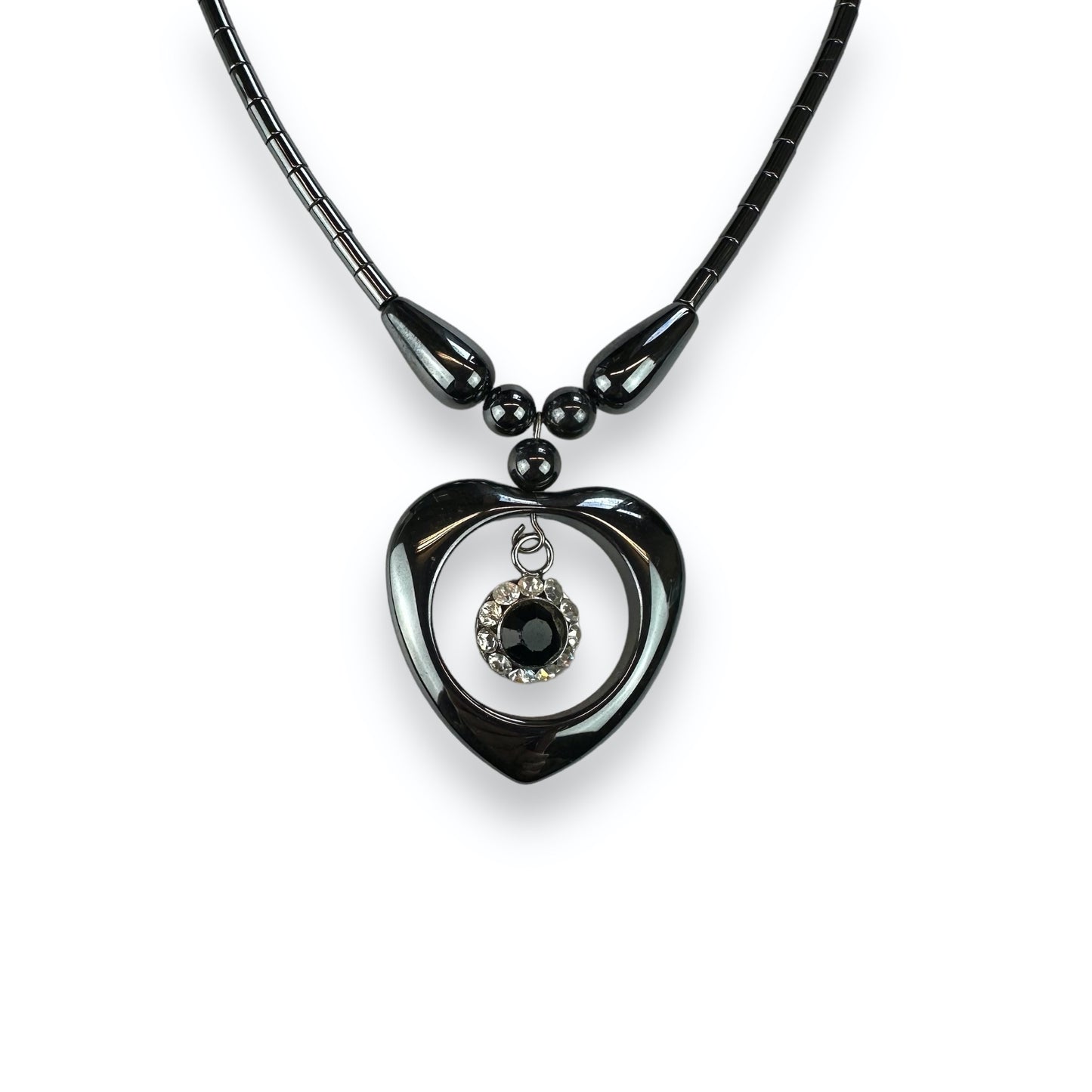 Necklace - Heart - Gemstones