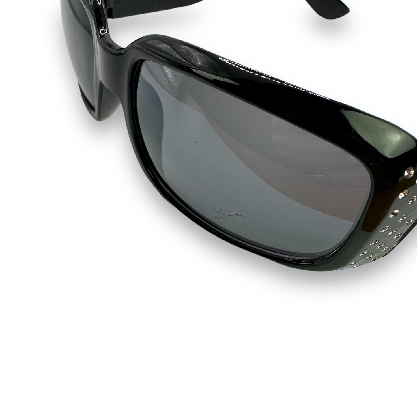 Sunglasses - Oversized - Rhinestones - Black