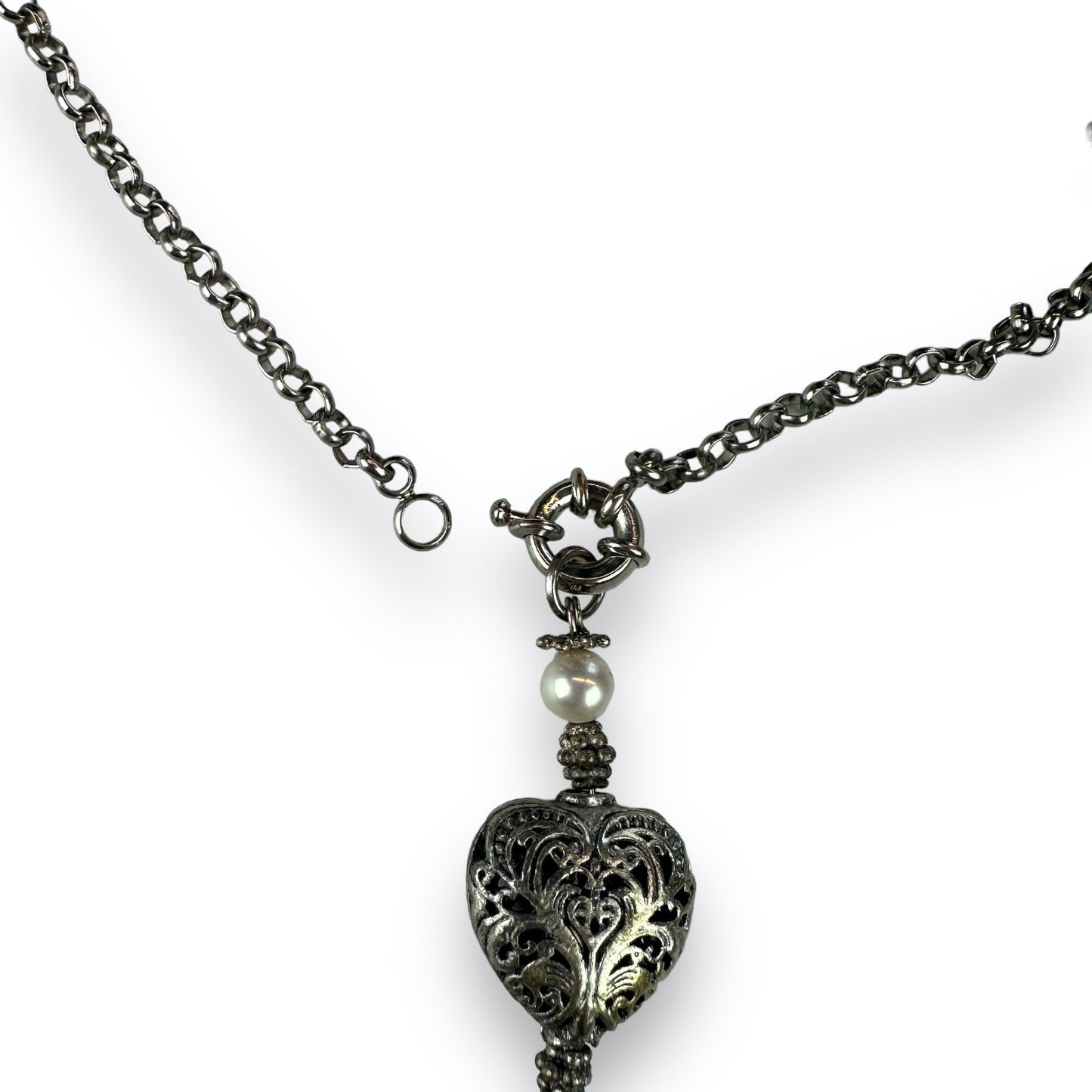 Necklace - Heart - Silvercolored