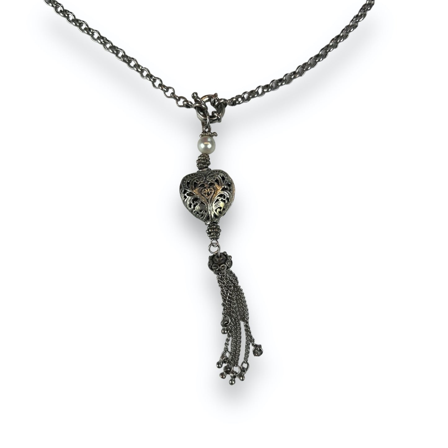 Necklace - Heart - Silvercolored