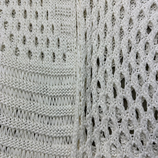 Cardigan - White - Knitted