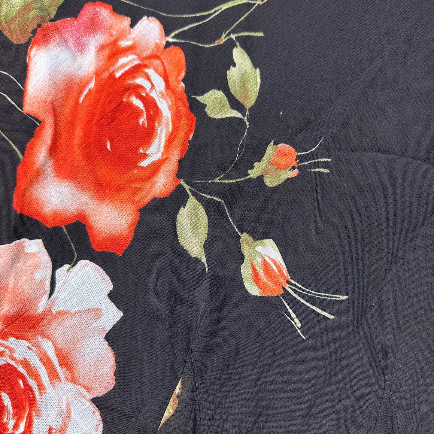 Dress - Black - Flowers