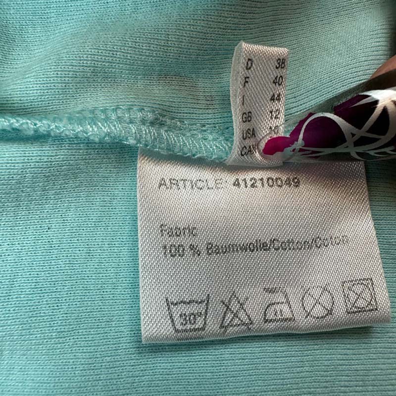 T-Shirt - Turquoise - Flowers