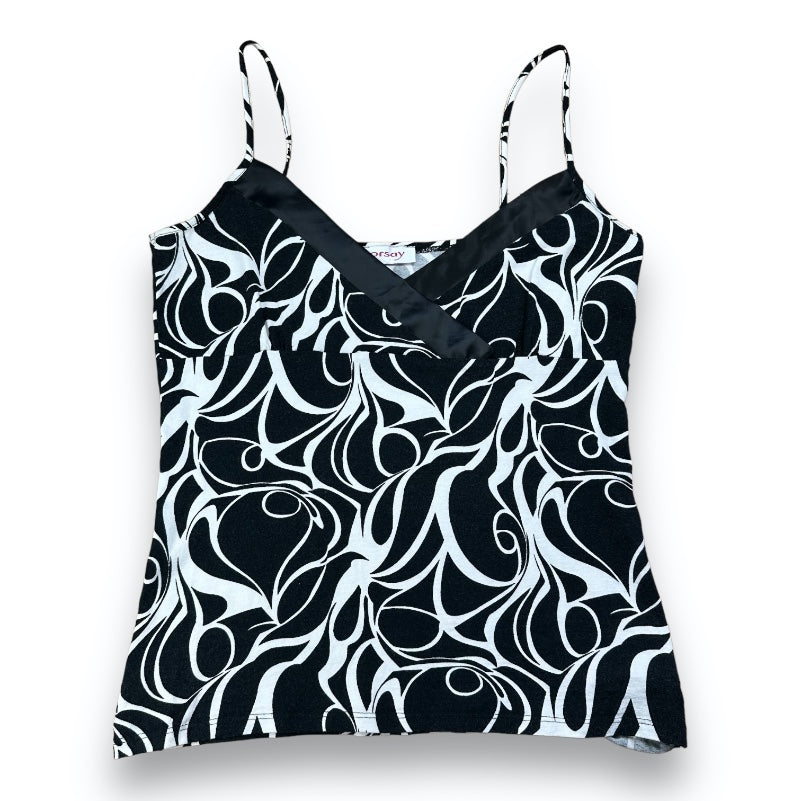 Spaghetti Strap Top - Black - White