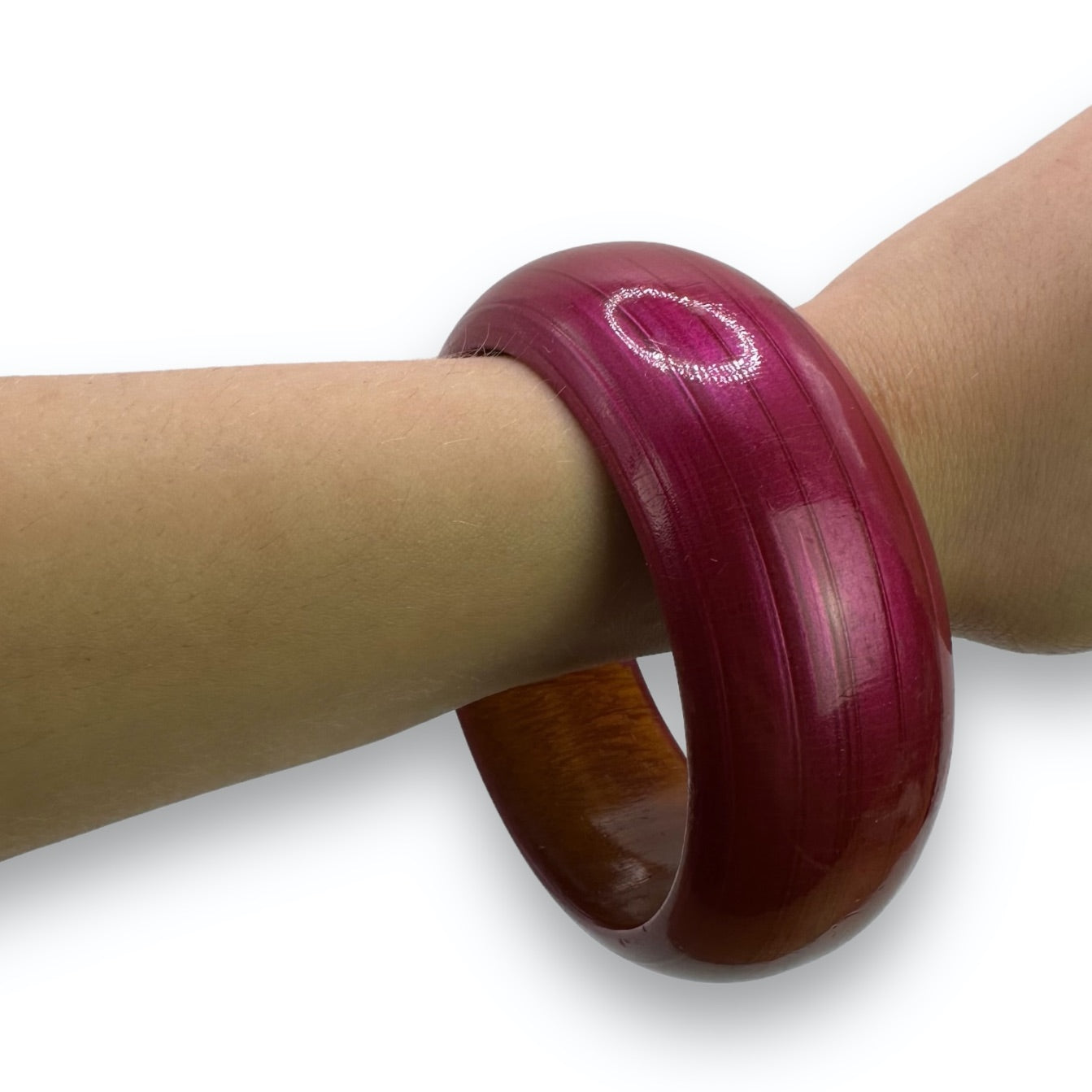 Bangle - Wood - Pink
