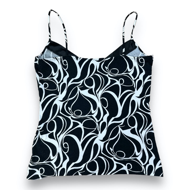 Spaghetti Strap Top - Black - White