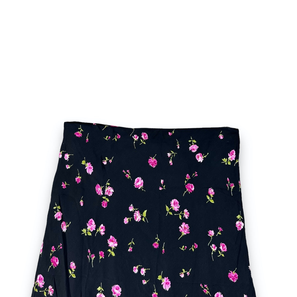 Skirt - Black - Flowers