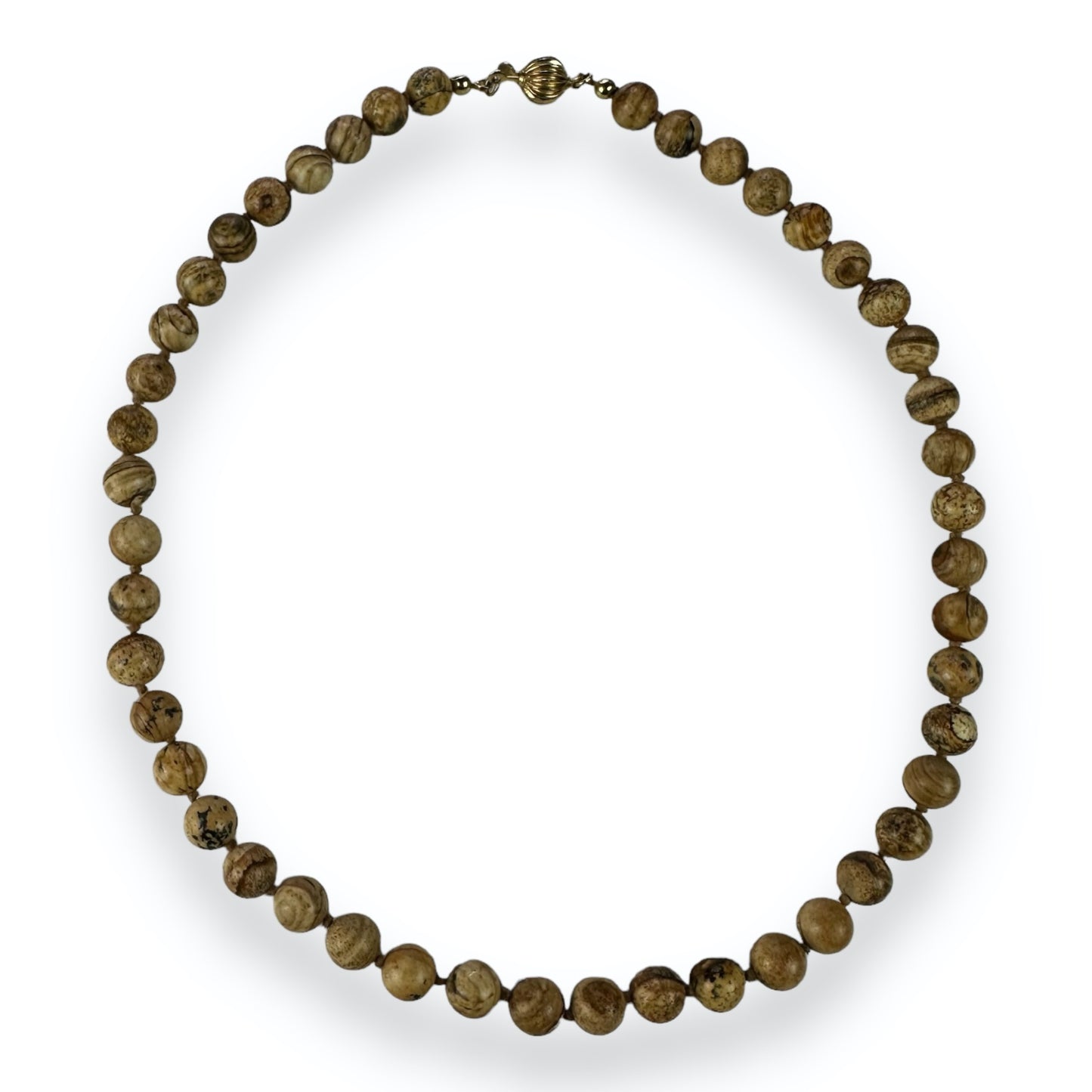 Necklace - Gemstones - Beige