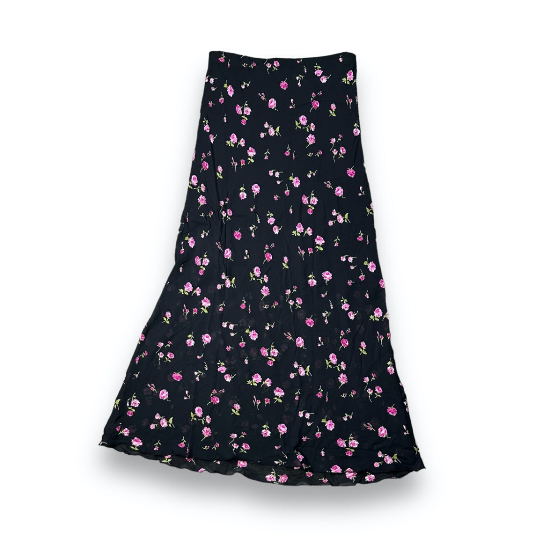 Skirt - Black - Flowers