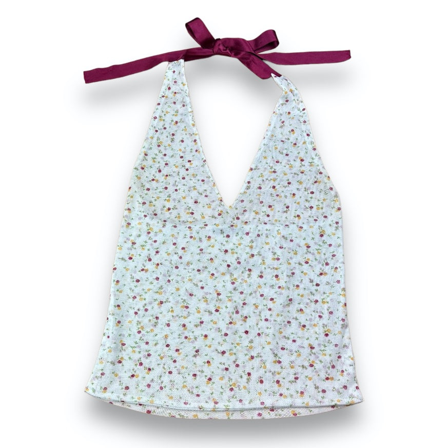 Neckholder - White - Flowers