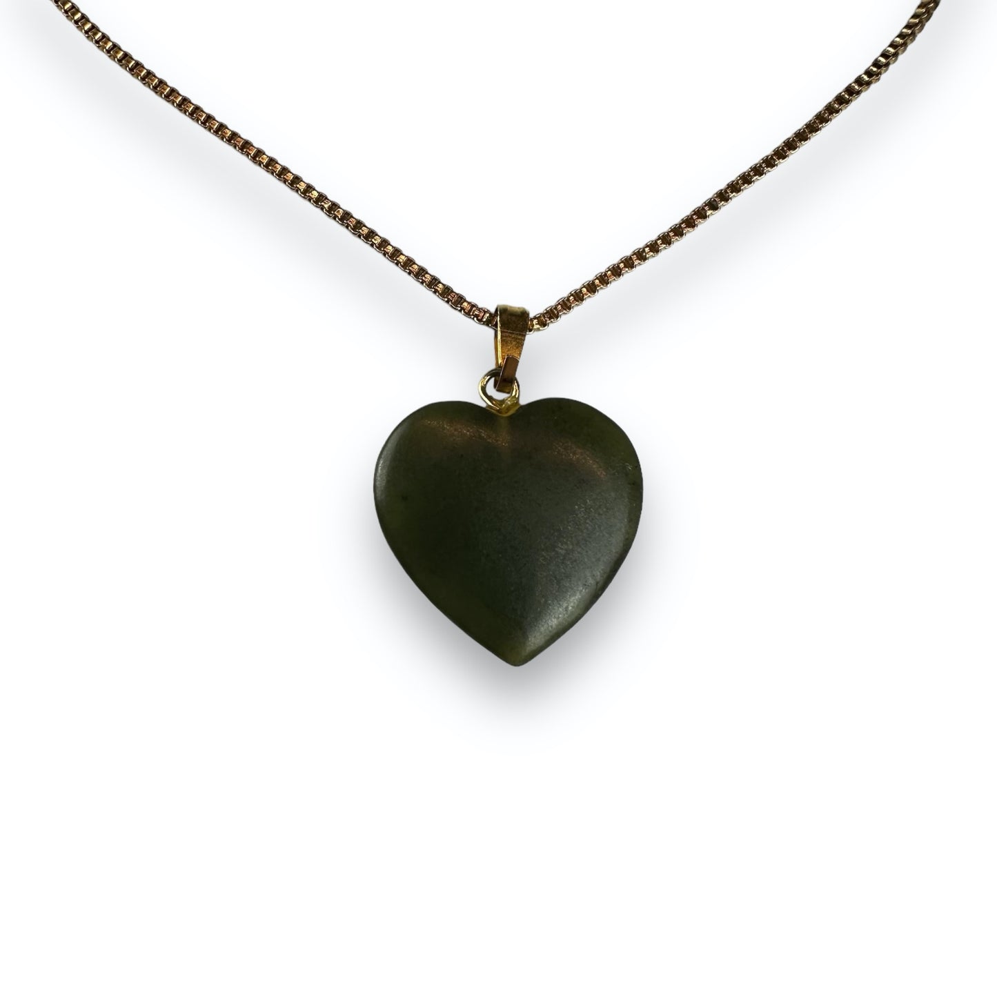 Necklace - Heart - Darkgreen