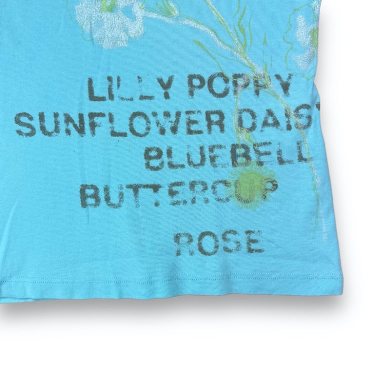 T-Shirt - Turquoise - Flowers