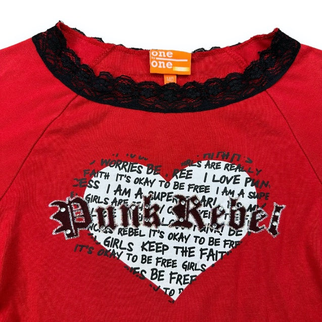 3/4 Shirt - Red - Punk Rebel