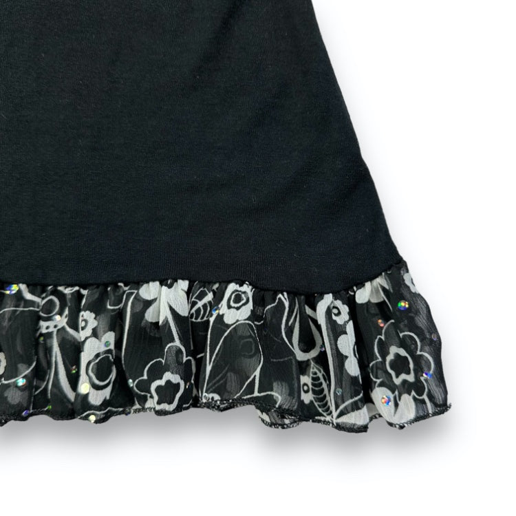 Neckholder - Black - Flowers