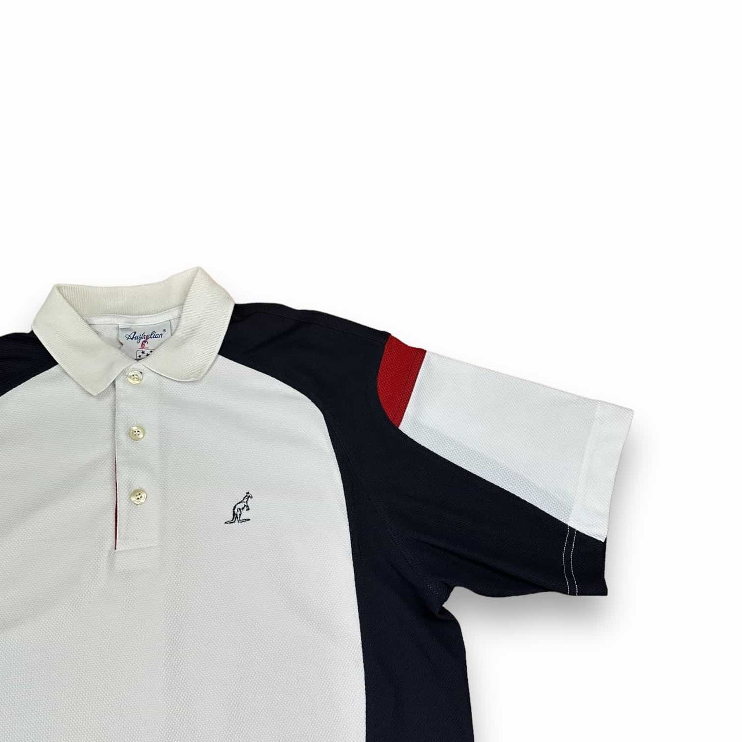 Poloshirt - White - Blue - Red