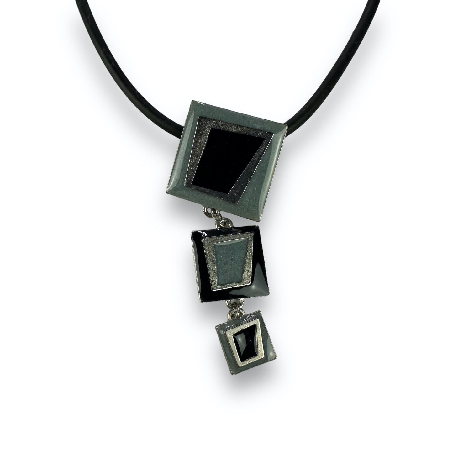 Necklace - Black - Grey