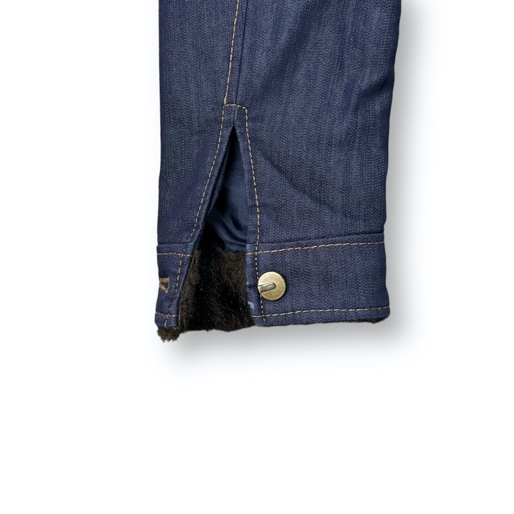 Jeansjacket - Darkblue - Fake Fur Collar