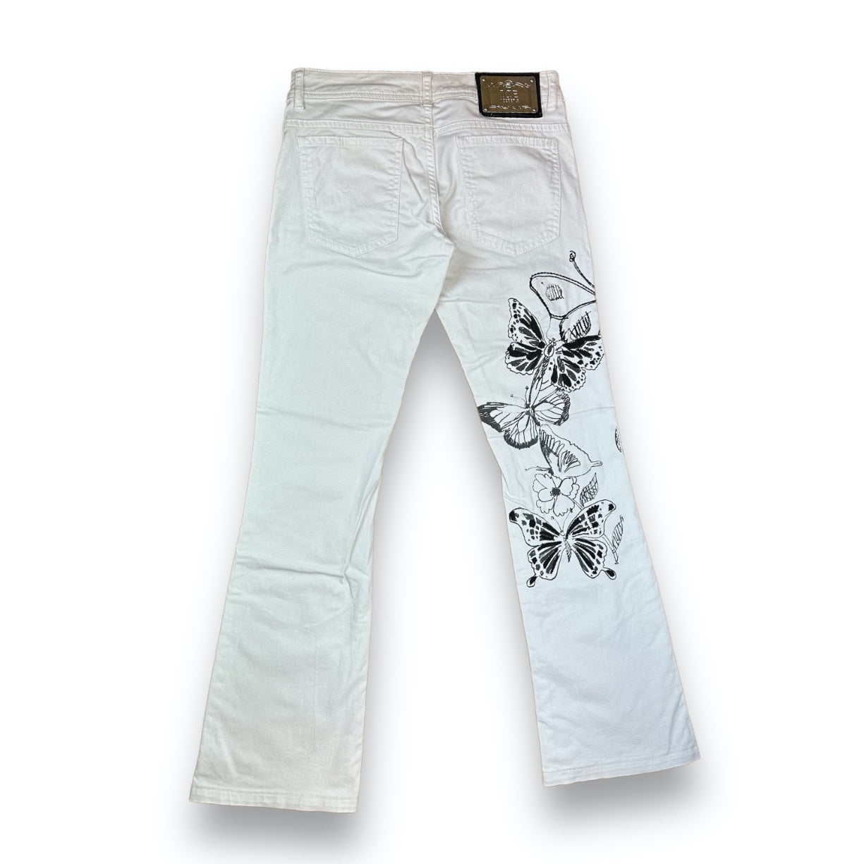 Pants - White - Butterfly