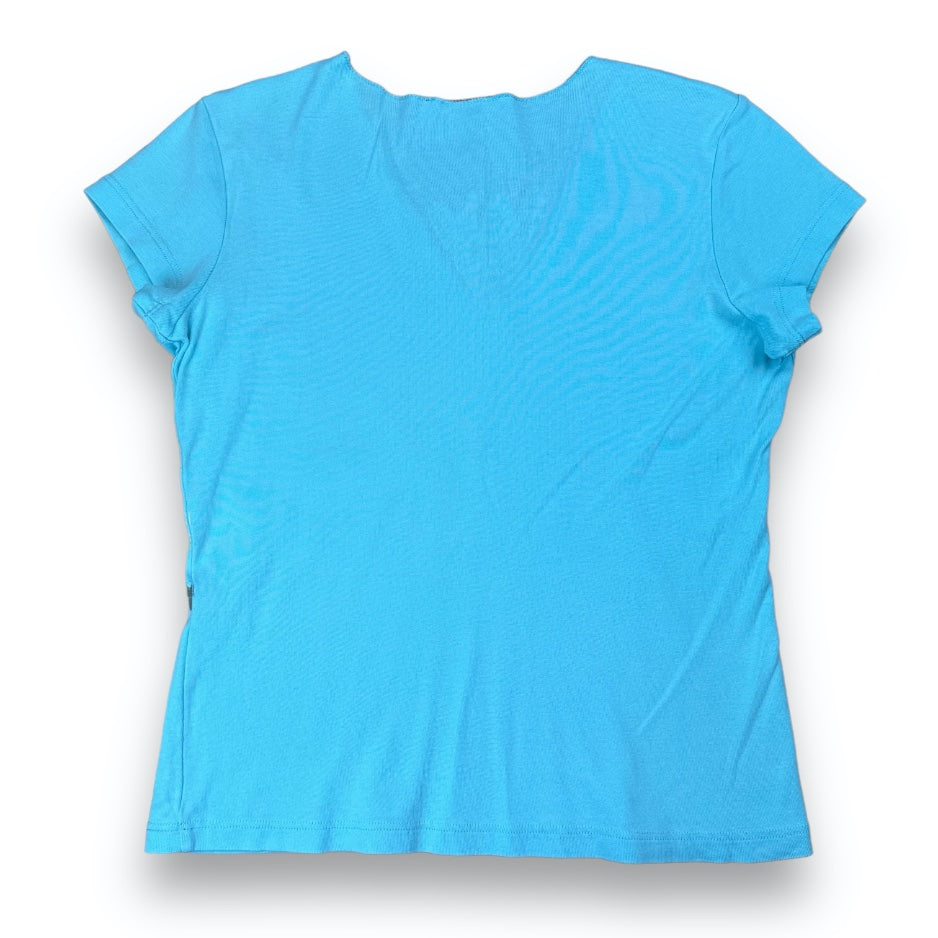 T-Shirt - Turquoise - Flowers