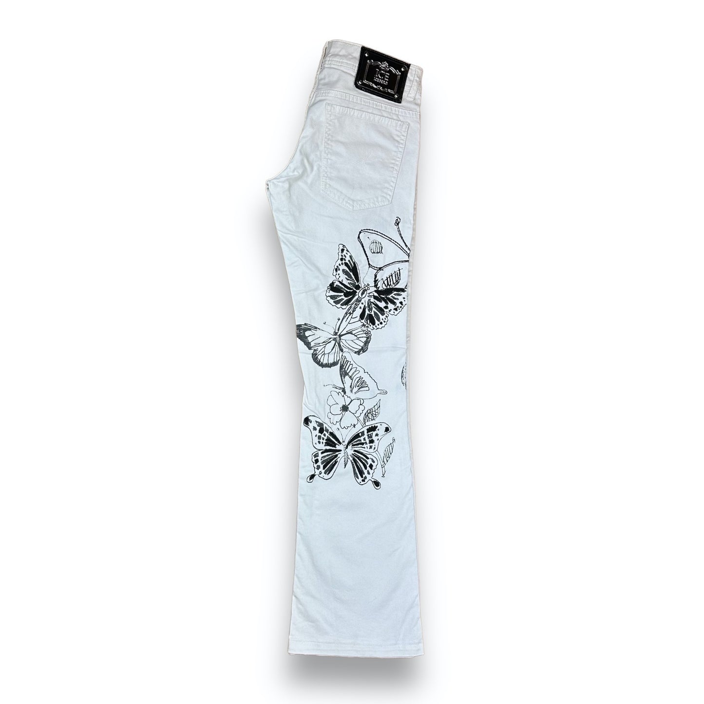 Pants - White - Butterfly