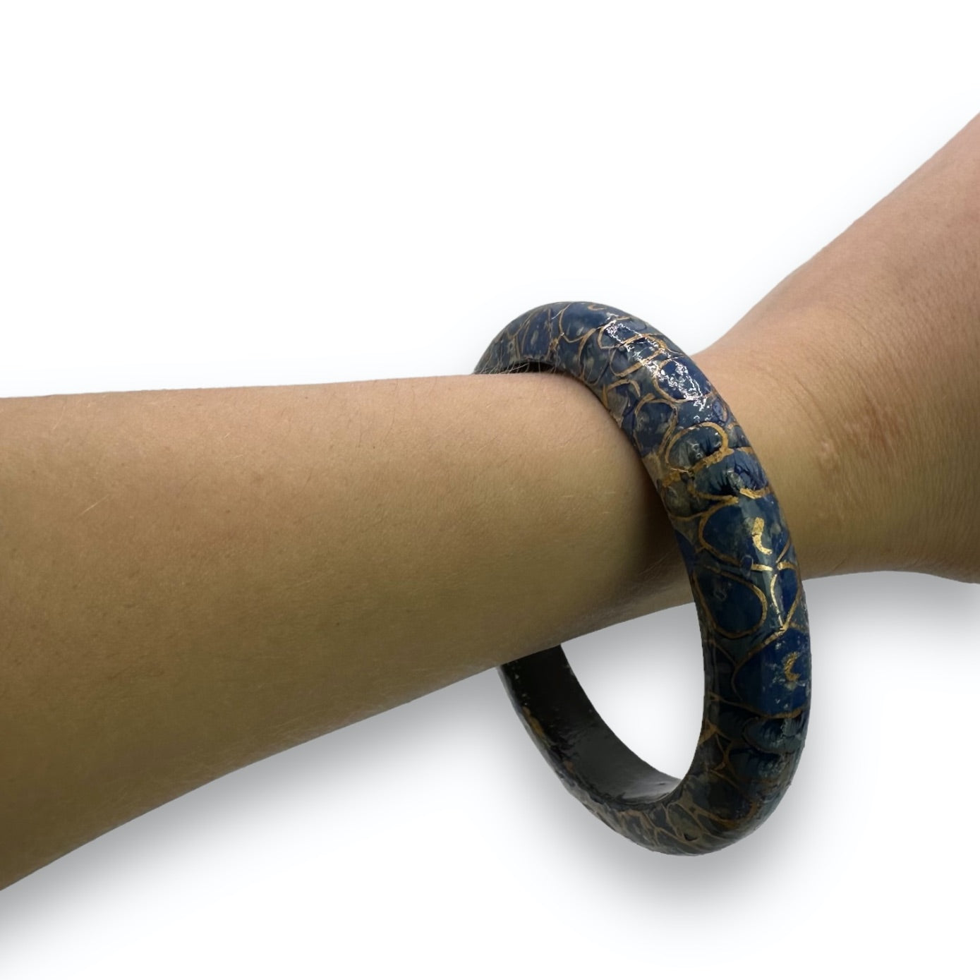 Bangle - Blue - Goldcolored