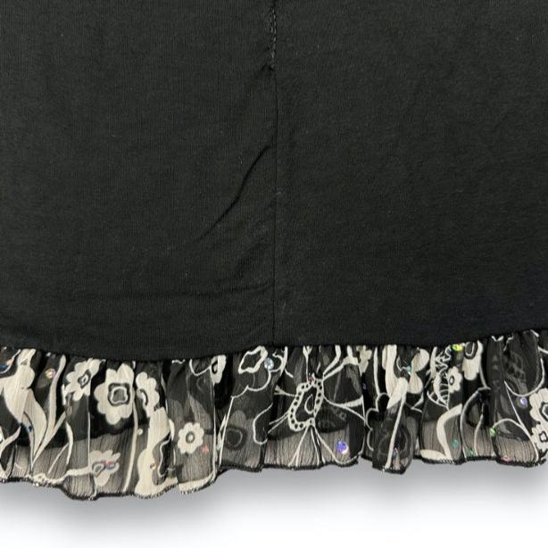 Neckholder - Black - Flowers