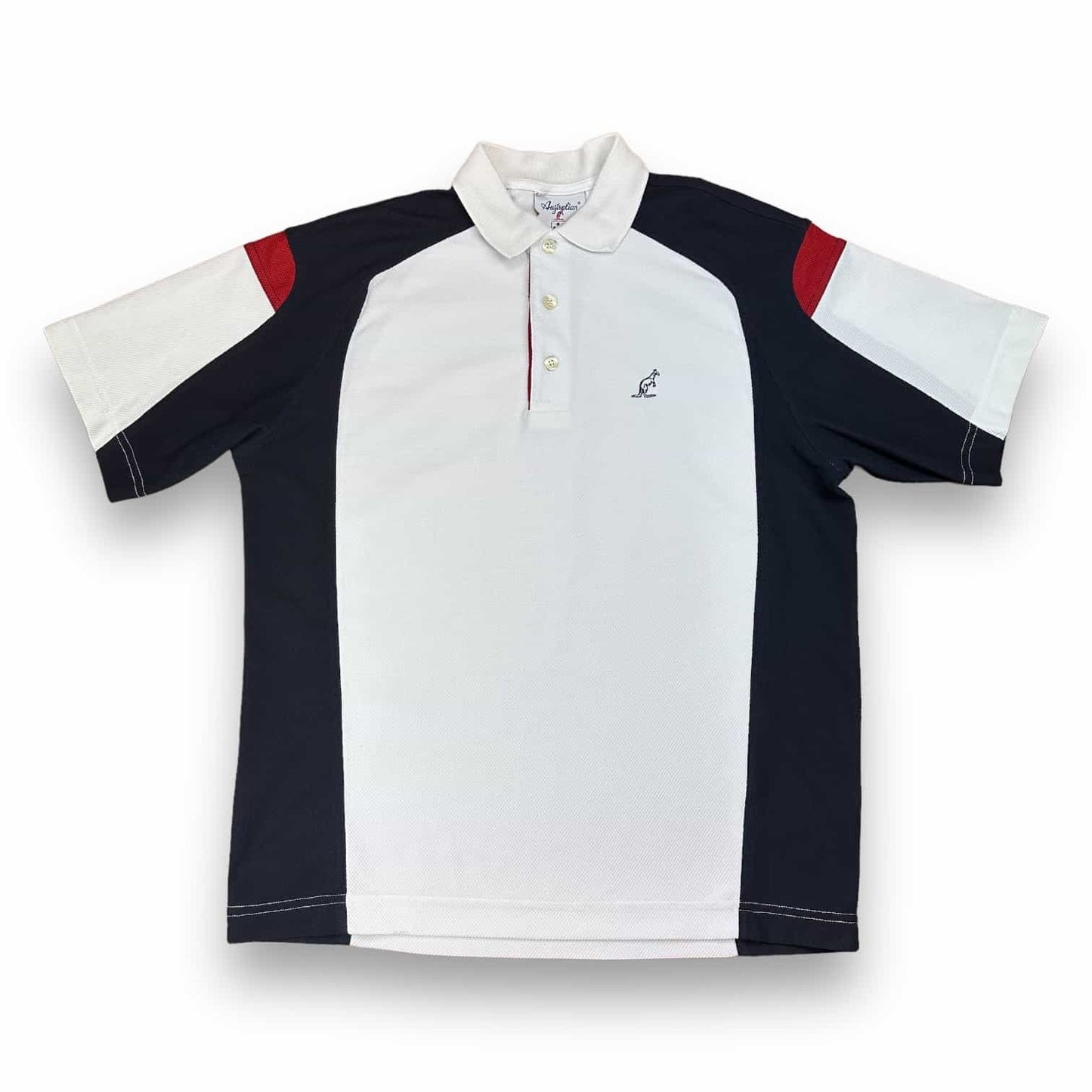 Poloshirt - White - Blue - Red