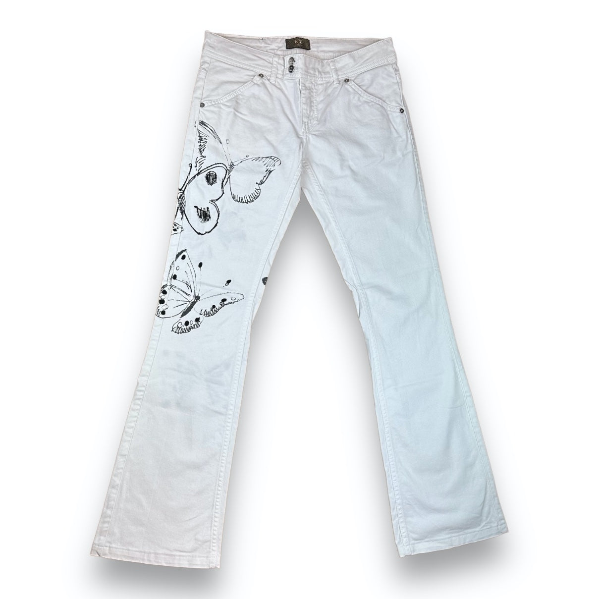 Pants - White - Butterfly