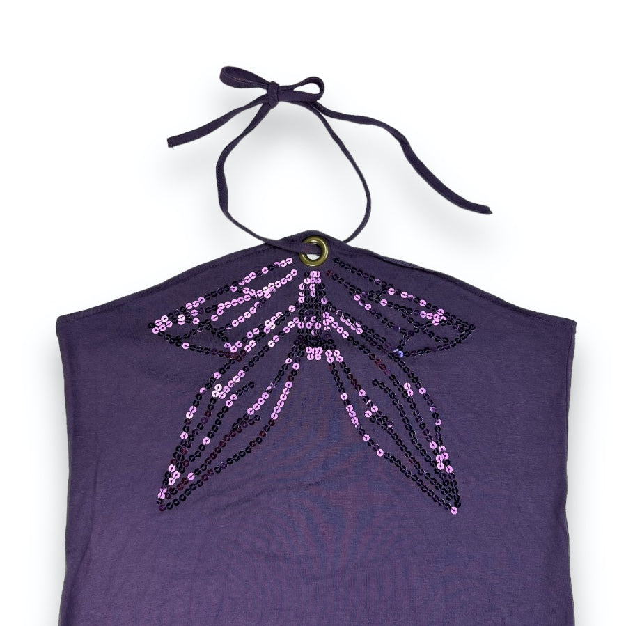 Neckholder - Purple - Sequins