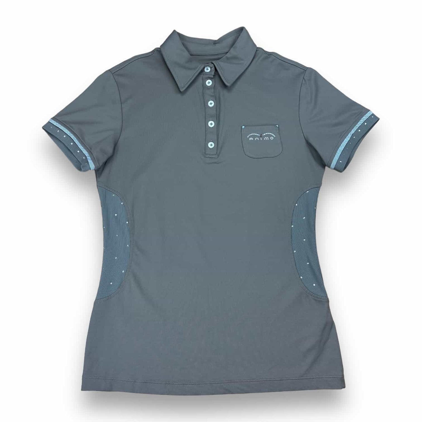 Poloshirt - Brown - Rhinestones