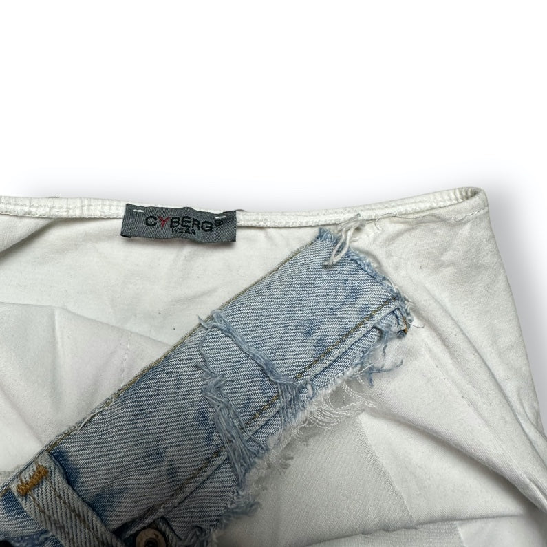 Skirt - White - Jeans Waist