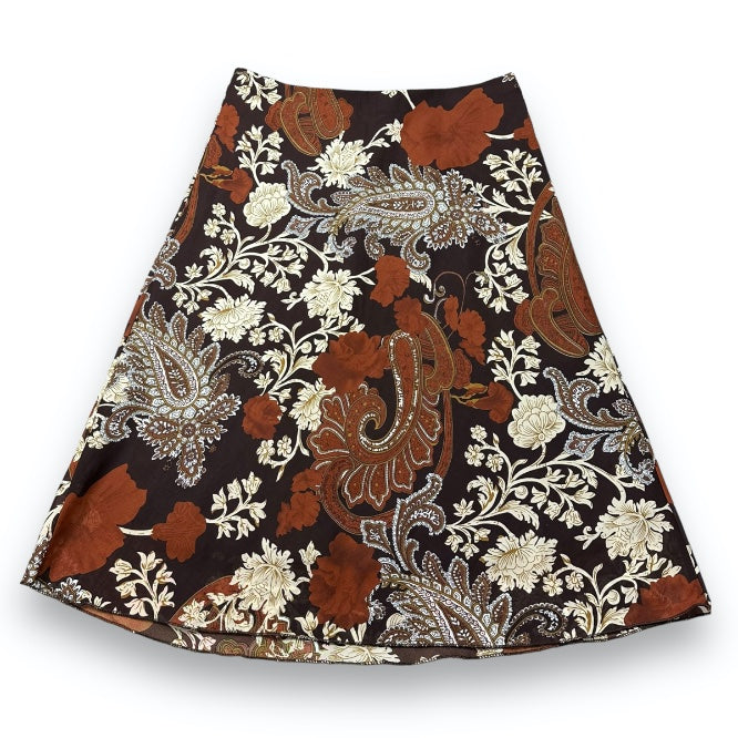 Skirt - Brown - Flowers