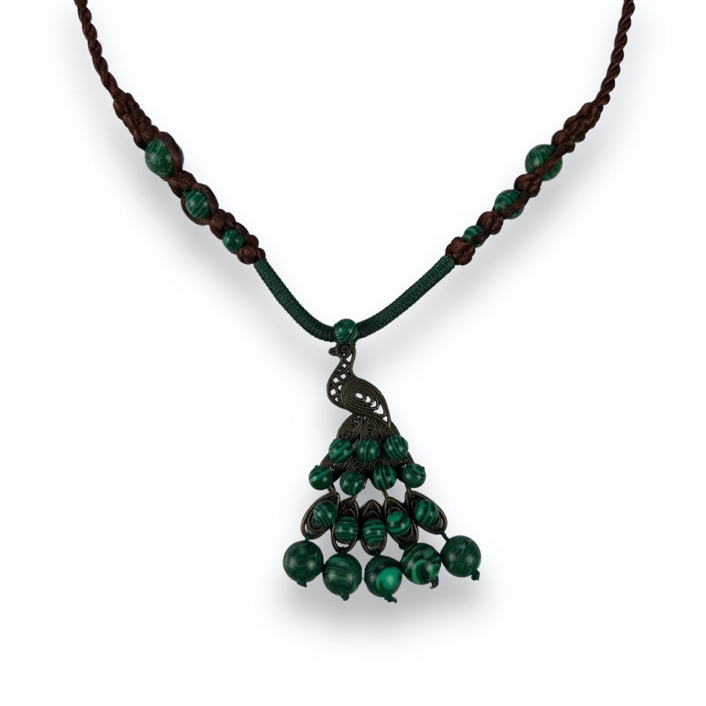 Necklace - Peacock - Green