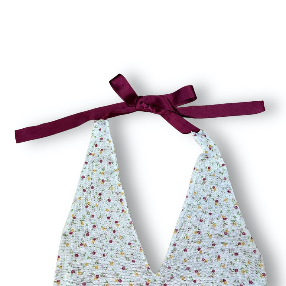 Neckholder - White - Flowers