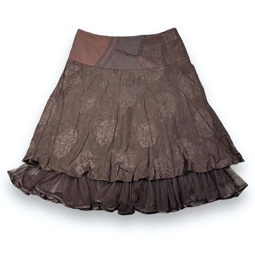 Skirt - Brown - Flowers