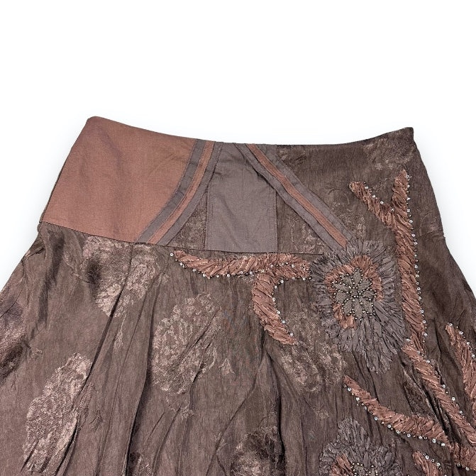 Skirt - Brown - Flowers