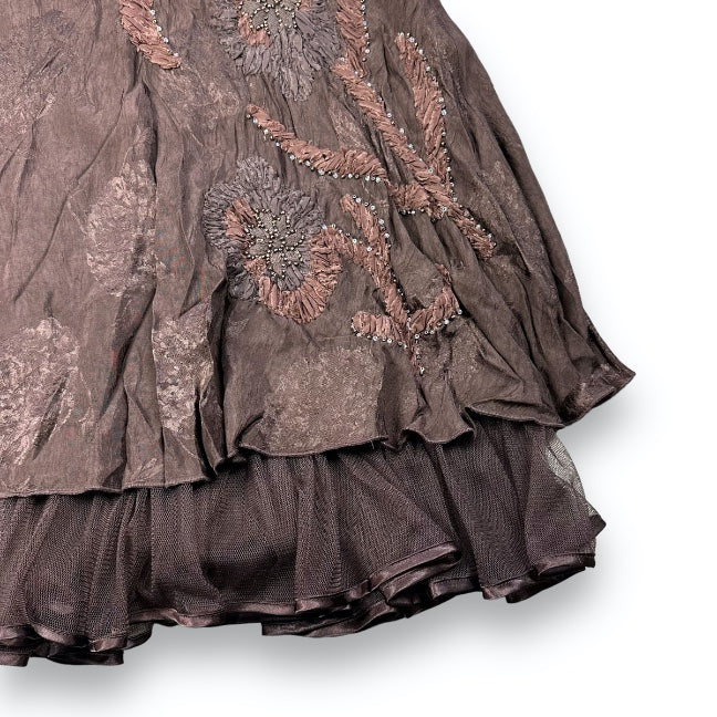 Skirt - Brown - Flowers