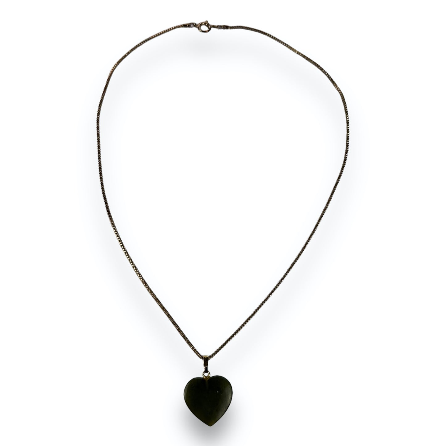 Necklace - Heart - Darkgreen