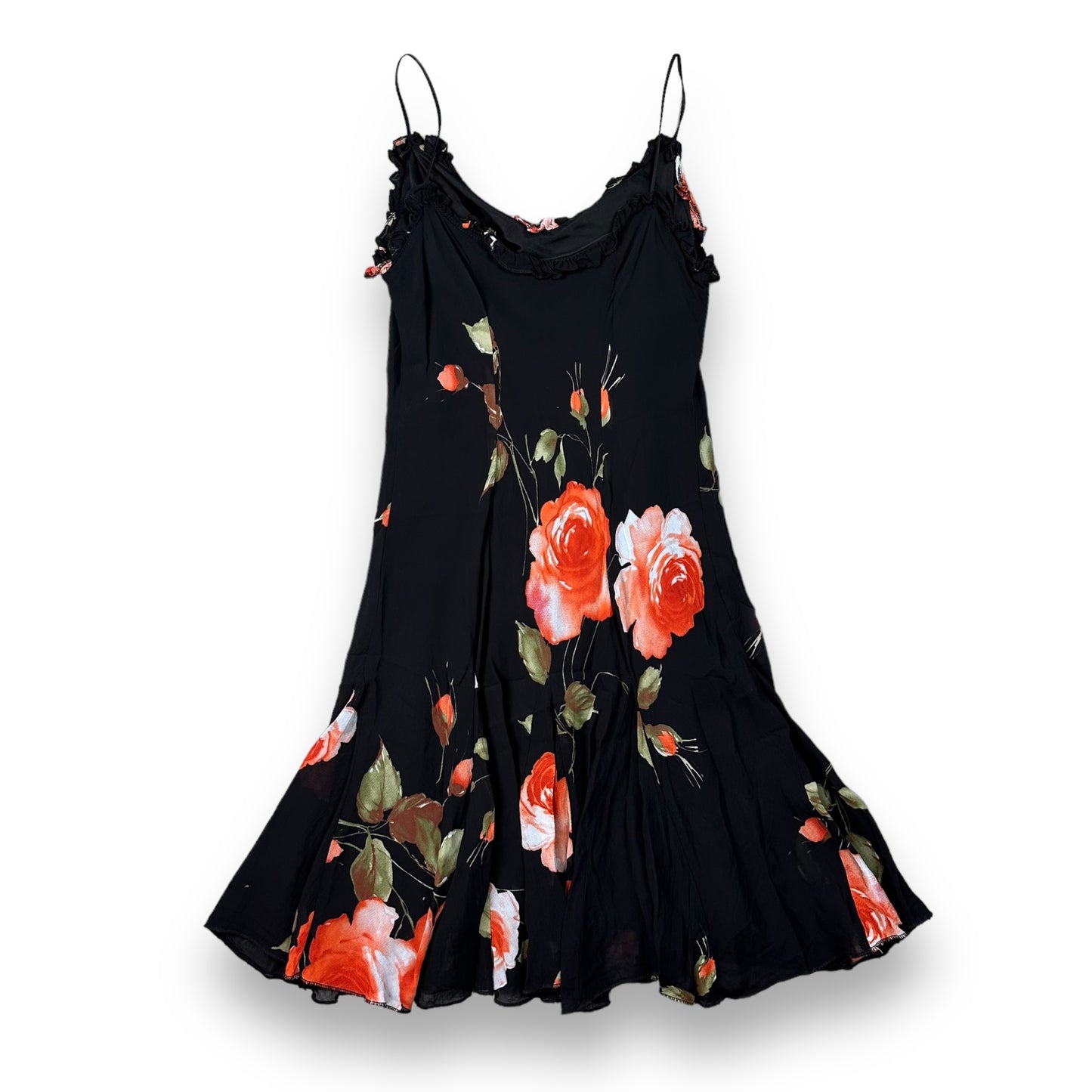Dress - Black - Flowers