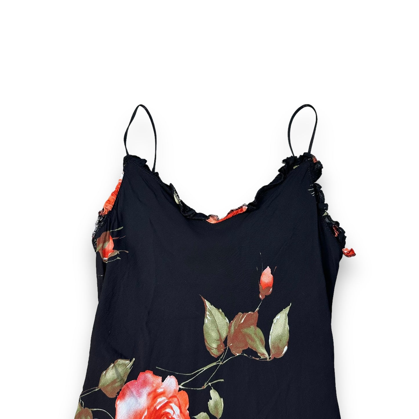 Dress - Black - Flowers