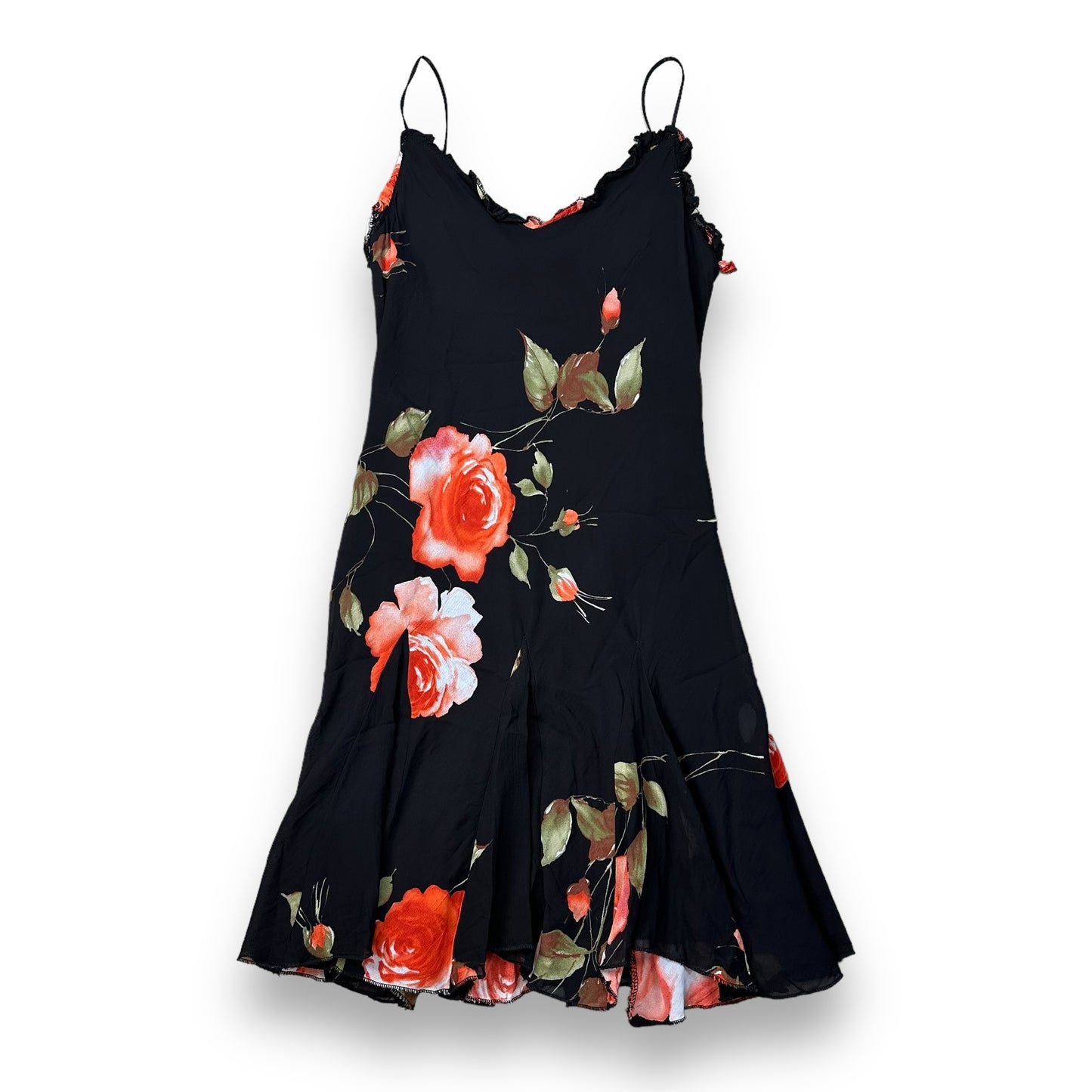 Dress - Black - Flowers