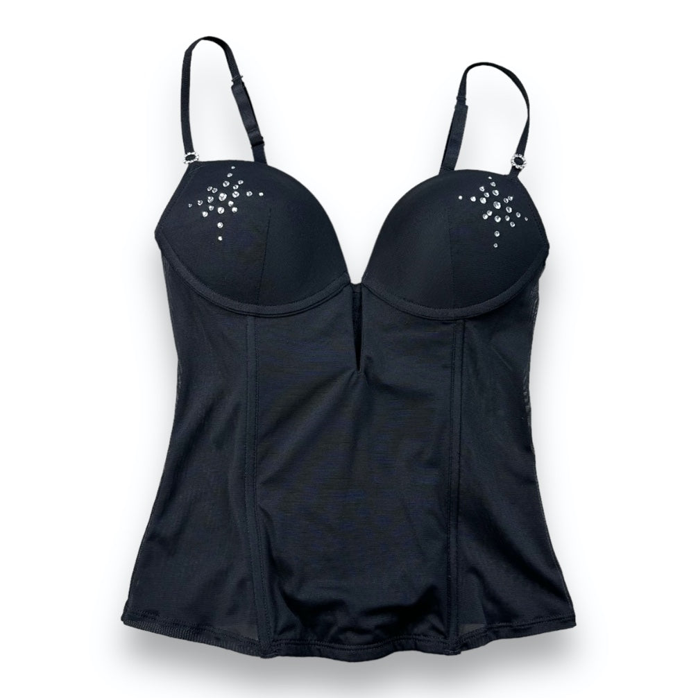 Corset - Black - Rhinestones