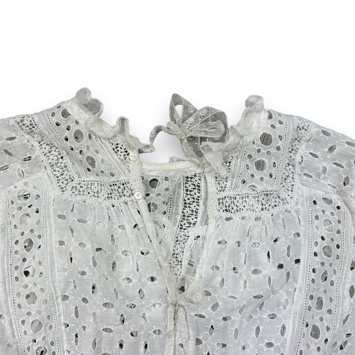 3/4 Shirt - White  - Vintage